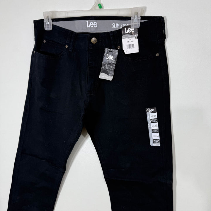 LEE SLIM STRAIGHT FIT COTTON JEANS BRAND NEW WITH STRETCH BLACK COLOUR