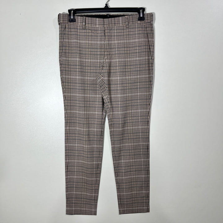 H&M SKINNY FIT CHECKERED DRESS PANT WITH STRETCH