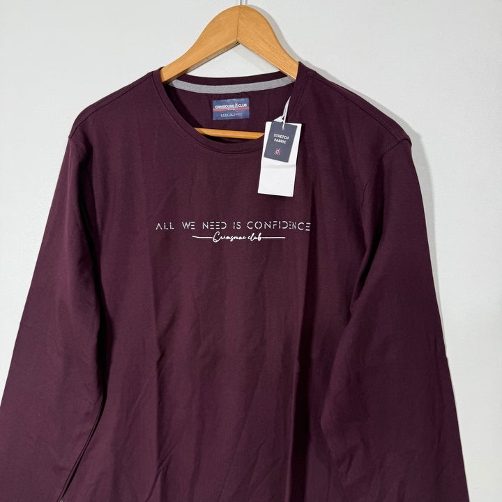 CRIMSOUNE CLUB LONG SLEEVES COTTON TSHIRT BRAND NEW