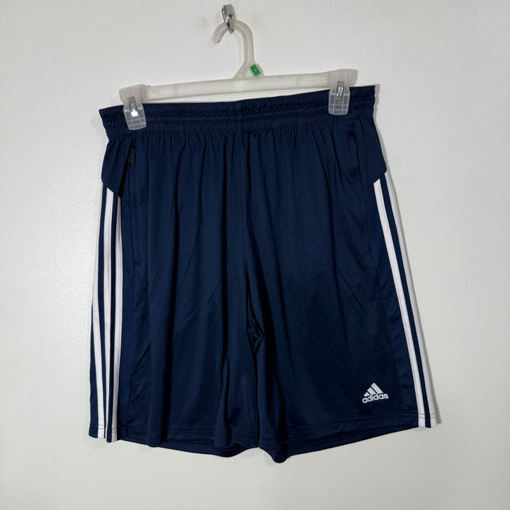 ADIDAS CLIMALITE SPORT SHORT BLUE COLOUR  WITH SIDE ZIP POCKETS