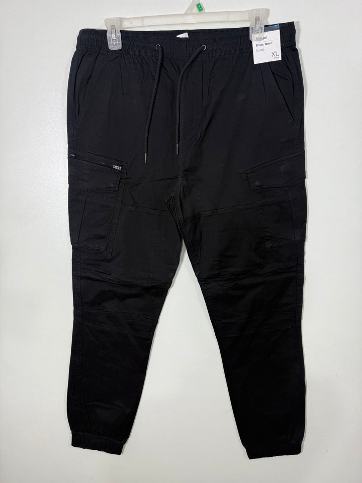 ANKO ELASTIC WAISTBAND CARGO COTTON JOGGER PANT BRAND NEW WITH STRETCH BLACK COLOUR