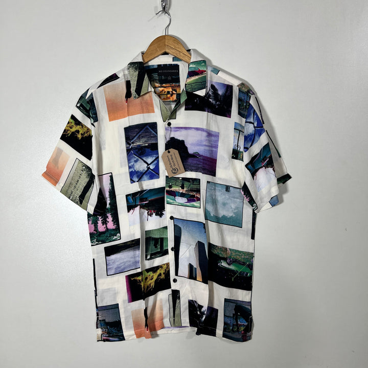NO BOUNDARIES SAFARI COLLAR HALF SLEEVES HAWAI SHIRT