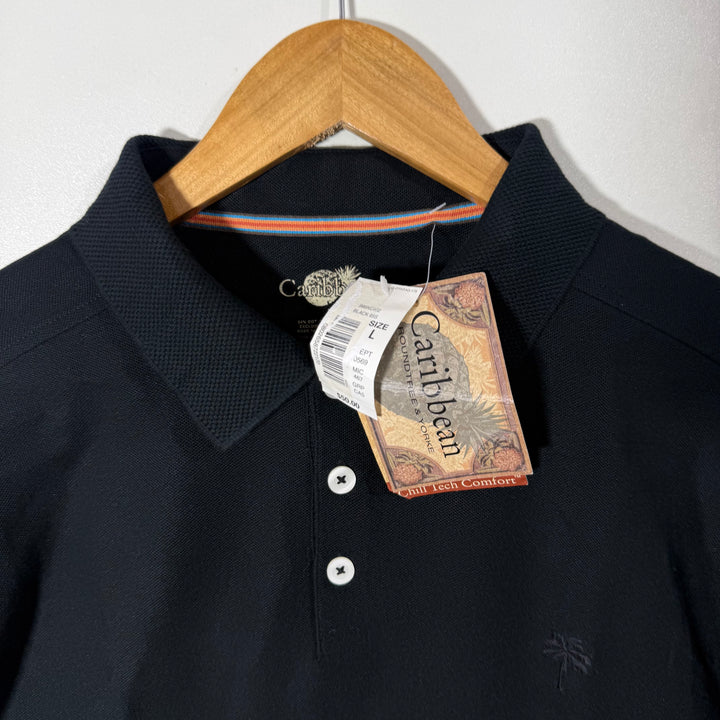 CARIBBEAN COTTON POLO TSHIRT BRAND NEW BLACK COLOUR
