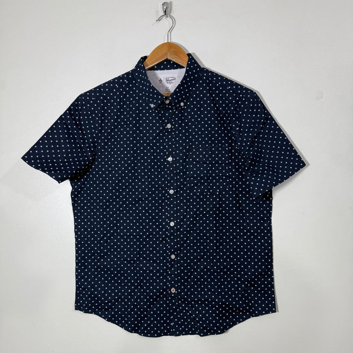 PENGUIN BUTTON DOWN HALF SLEEVES COTTON SHIRT