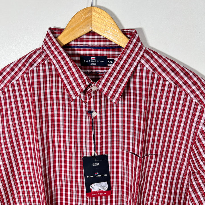 BLUE HARBOUR BY M&S HALF SLEEVES CHECKERED SHIRT BRAND NEW