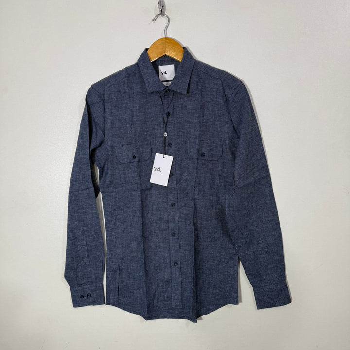 YD DOUBLE POCKETS LINEN COTTON SHIRT BRAND NEW
