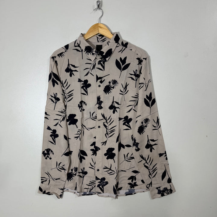 H&M LONG SLEEVES PRINTED  HAWAI SHIRT