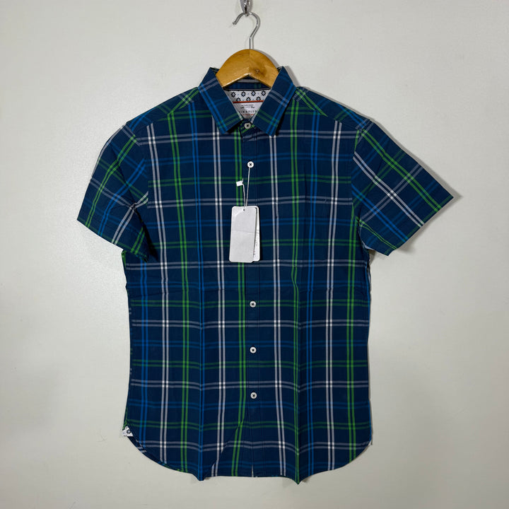 DENIM & FLOWER SLIM FIT HALF SLEEVES SHIRT BRAND NEW