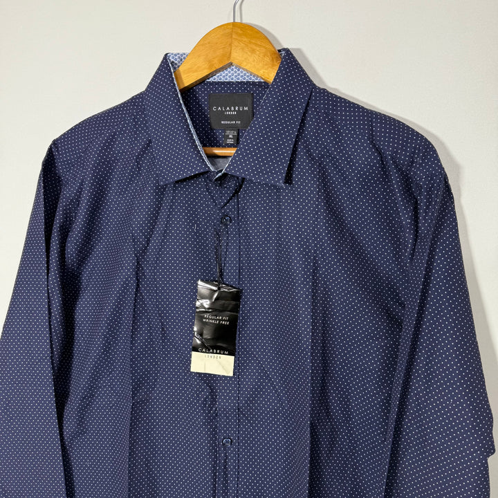 CALABRUM LONDON REGULAR FIT  PRINTED COTTON SHIRT BRAND NEW