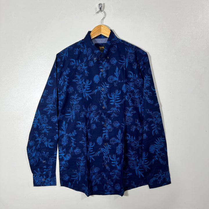 LEE BUTTON DOWN PRINTED COTTON SHIRT