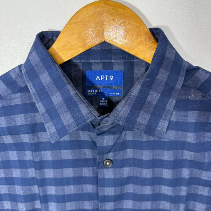 APT.9 SLIM FIT CHECKERED SHIRT