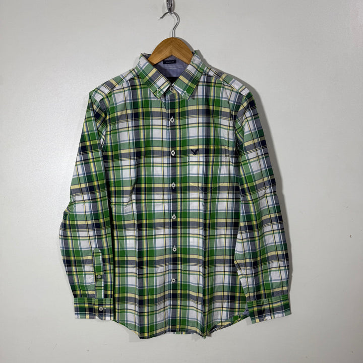 AMERICAN EAGLE ATHLETIC FIT BUTTON DOWN CASUALCOTTON SHIRT