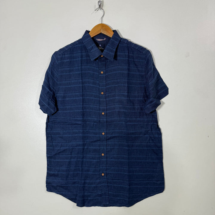 BEN SHERMAN  LINNEN HALF SLEEVES SHIRT