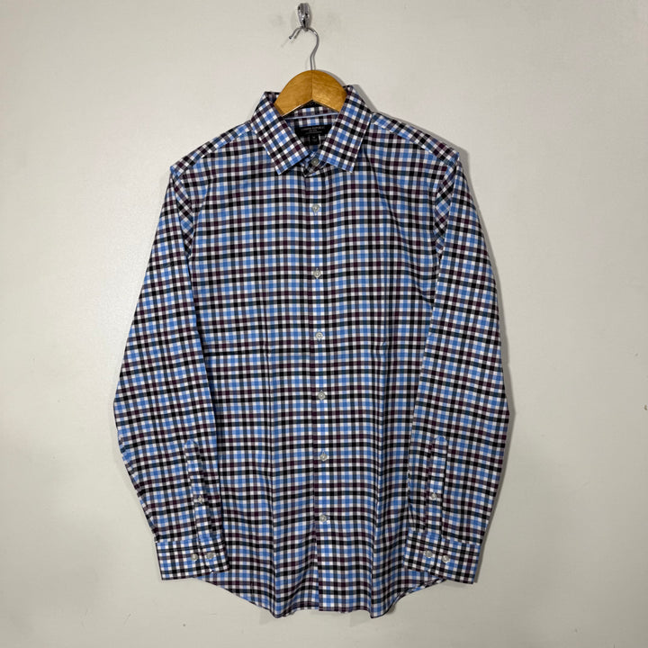 BANANA REPUBLIC GRANT FIT CHECKERED SHIRT WITH STRETCH