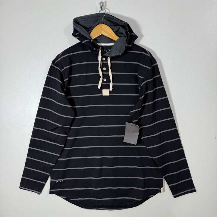 BYLT DROP LUX 3 BUTTON COTTON HOODIE