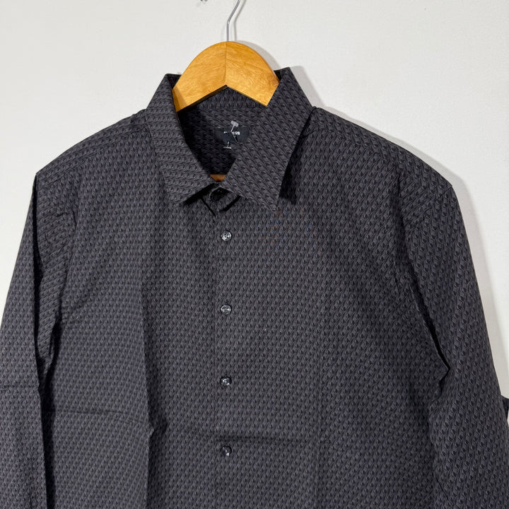 EXPRESS SLIM FIT PRINTED COTTON SHIRT