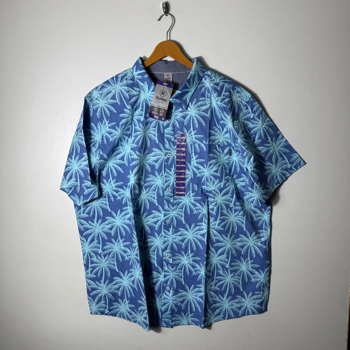 HURLEY BUTTON DOWN HALF SLEEVES COTTON SHIRT BRAND NEW