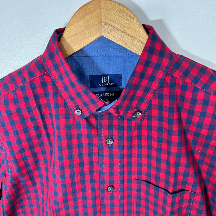 GEORGE BUTTON DOWN CHECKERED SHIRT