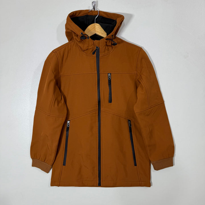 SNOW DREAMS SOFT SHELL WINDBREAKER BREAKER JACKET WITH HOOD INNER FLEECE