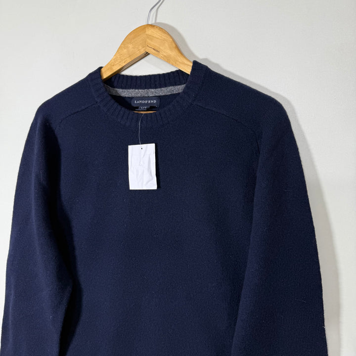 LANDS END LAMWOLLE SWEATER BRAND NEW BLUE COLOUR