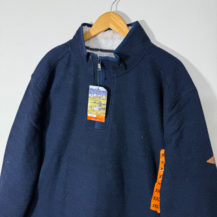 ORVIS HALF ZIP KNITED FLEECE PULLOVER BRAND NEW INNER SHERPA