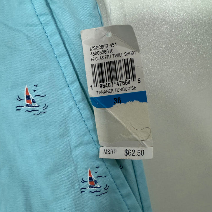 IZOD EASY CARE PRINTED COTTON SHORT BRAND NEW WITH STRETCH