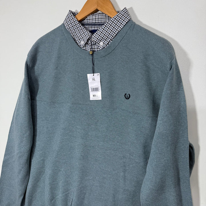 LINCOLN BUTTON DOWN KNITWEAR COTTON SWEATER BRAND NEW