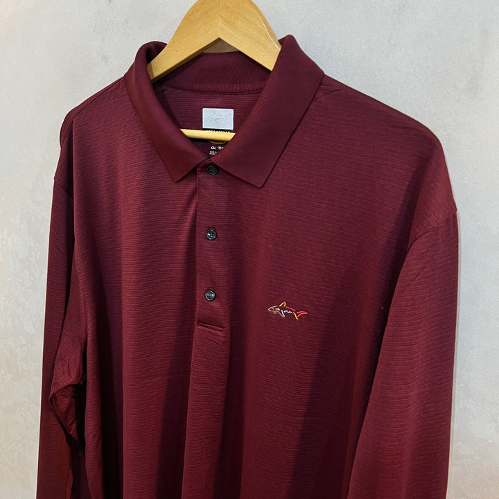 GREG NORMAN PLAY DRY LONG SLEEVES SPORT POLO TSHIRT