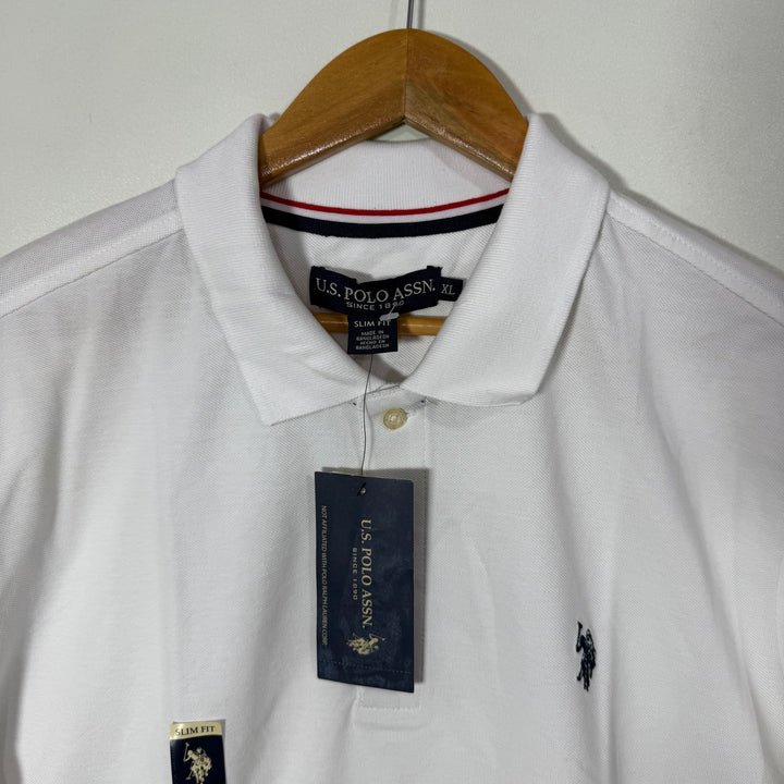 US POLO ASSN COTTON POLO TSHIRT BRAND NEW WHITE COLOUR