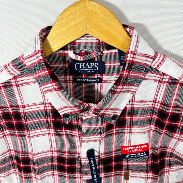 CHAPS PERFORMANCE FLANNEL SHIRT BRAND NEW