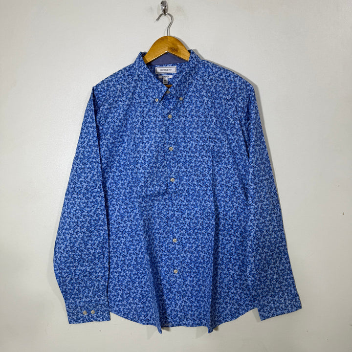 CROWN IVY BUTTON DOWN PRINTED CASUAL COTTON SHIRT