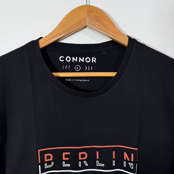 CONNOR COTTON TSHIRT BLACK COLOUR