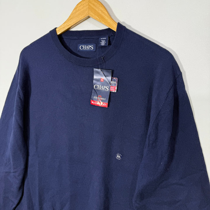 CHAPS COTTON SWEATER BRAND NEW BLUE COLOUR