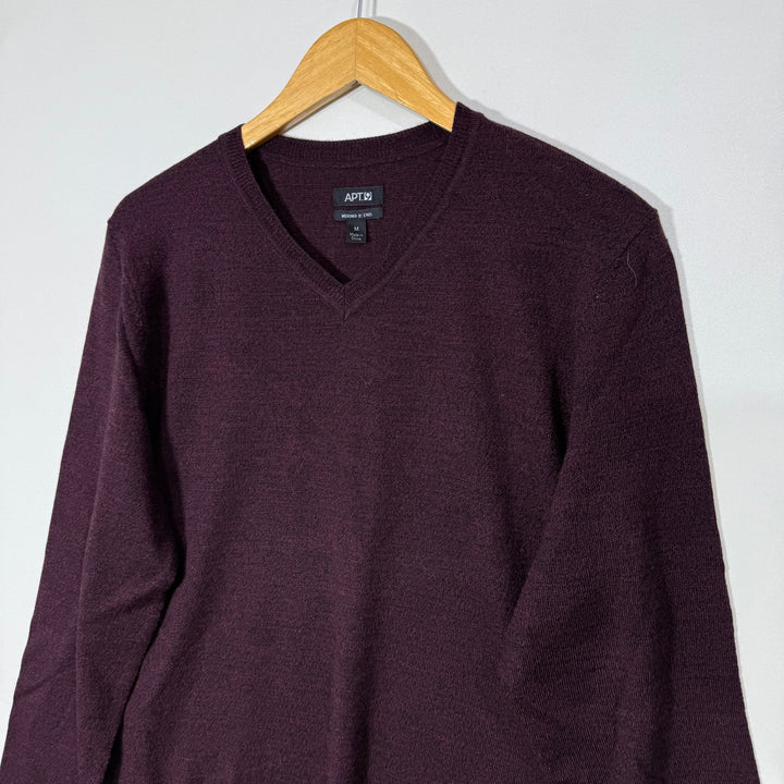 APT.9 V NECK MERINO BLEND SWEATER