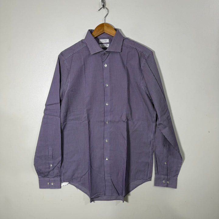 CALVIN KLEIN SLIM FIT NON IRON PERFORMANCE CHECKERED SHIRT