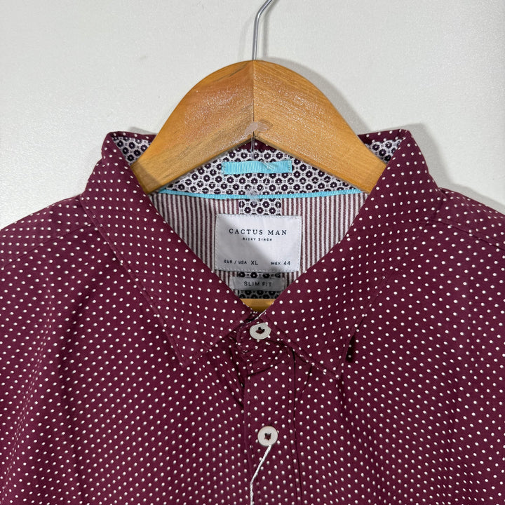 CACTUS MAN BUTTON DOWN SLIM FIT COTTON SHIRT BRAND NEW
