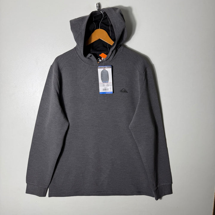 QUICK SILVER 4 WAY STRETCH MOISTURE WICKING KNITED HOODIE BRAND NEW GREY COLOUR