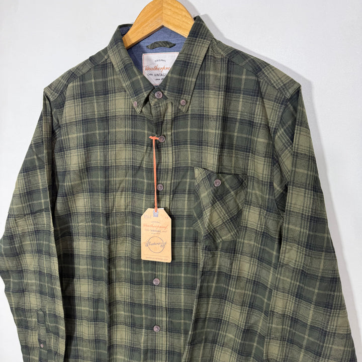 WEATHERPROOF VINTAGE BUTTON DOWN CHECKERED SHIRT BRAND NEW
