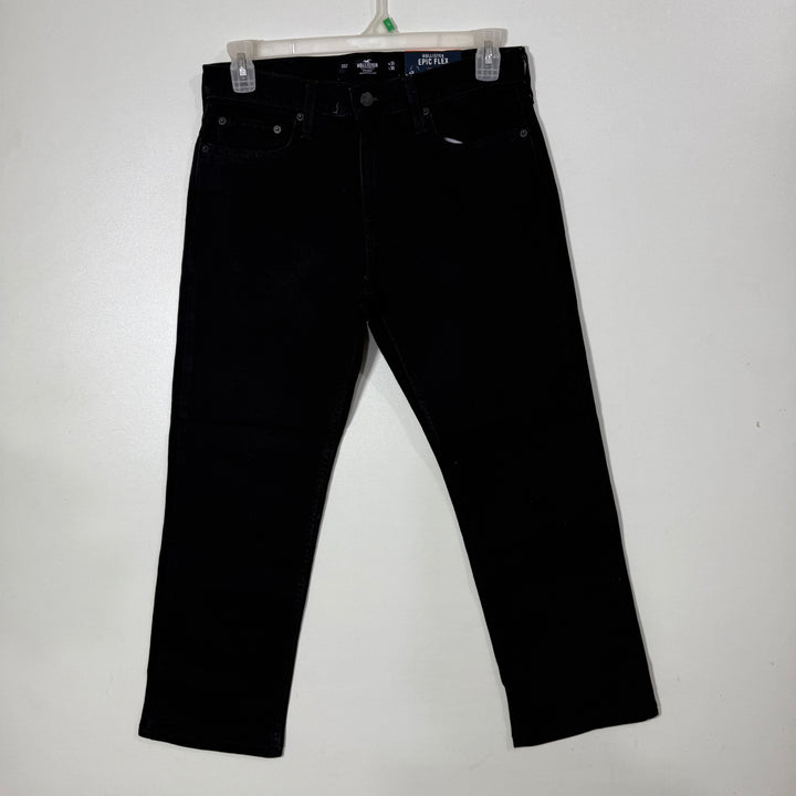 HOLLISTER STRAIGHT FIT DENIM PANT BRAND NEW BLACK COLOUR WITH STRETCH