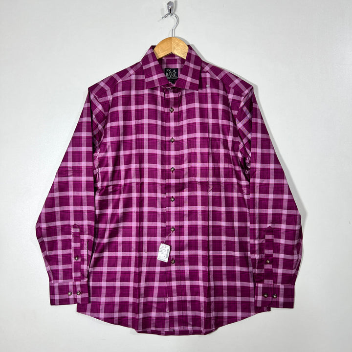 JOS A BANK CHECKERED SHIRT BRAND NEW