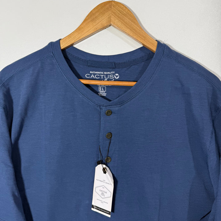 CACTUS HENLEY COTTON TSHIRT BRAND NEW