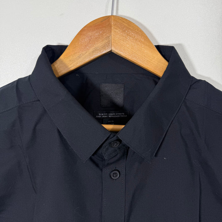 H&M SLIM FIT COTTON FORMAL SHIRT BLACK COLOUR