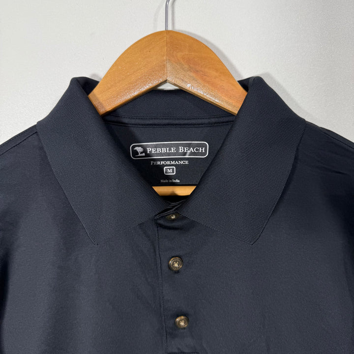 PEBBLE BEACH SPORT POLO TSHIRT BLACK COLOUR