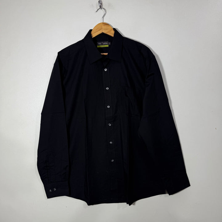 MARKS & SPENCER TAILORING FIT EASY CARE FORMAL SHIRT BLACK COLOUR