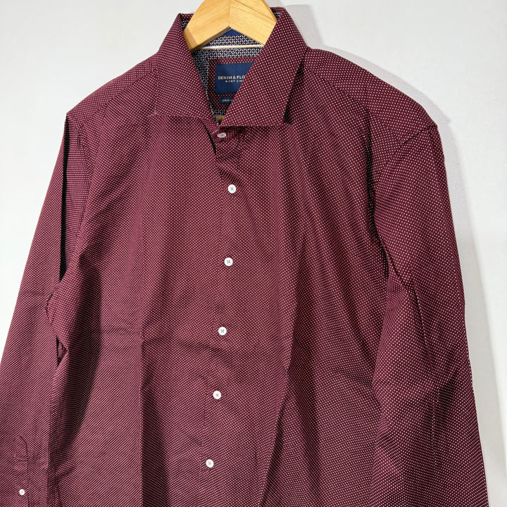 DENIM & FLOWER CASUAL COTTON SHIRT