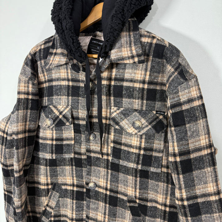 CHECK SHACKET CHECKERED JACKET BRAND NEW WITH DETACHABLE HOOD