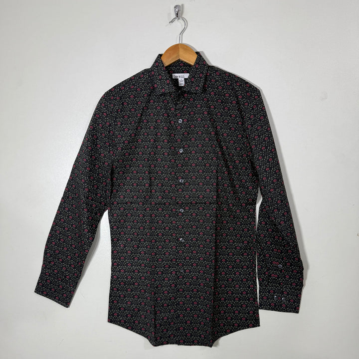 BARIII SLIM FIT PRINTED CASUAL COTTON SHIRT
