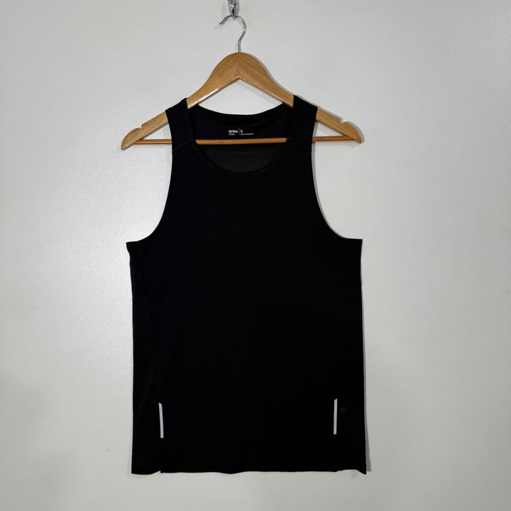 ANKO ACTIVE RUNNING SPORT SLEEVES LESS BLACK COLOUR