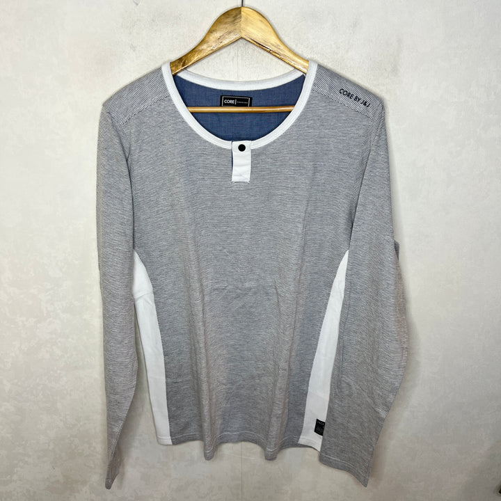 JACK & JONES HEN LEY COLLAR LONG SLEEVES COTTON TSHIRT