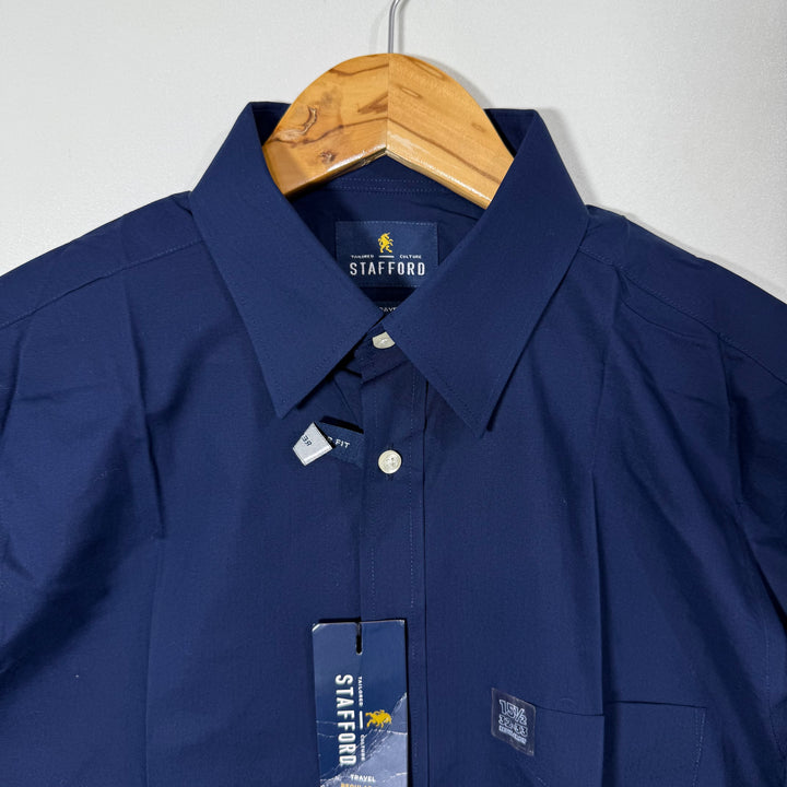 STAFFORD TRAVEL PERFORMANCE SHIRT BRAND NEW BLUE COLOUR